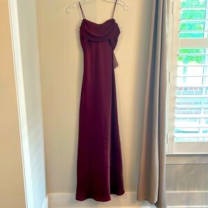 Vintage garnet-colored Betsy and Adam evening dress. Size 4. Lined